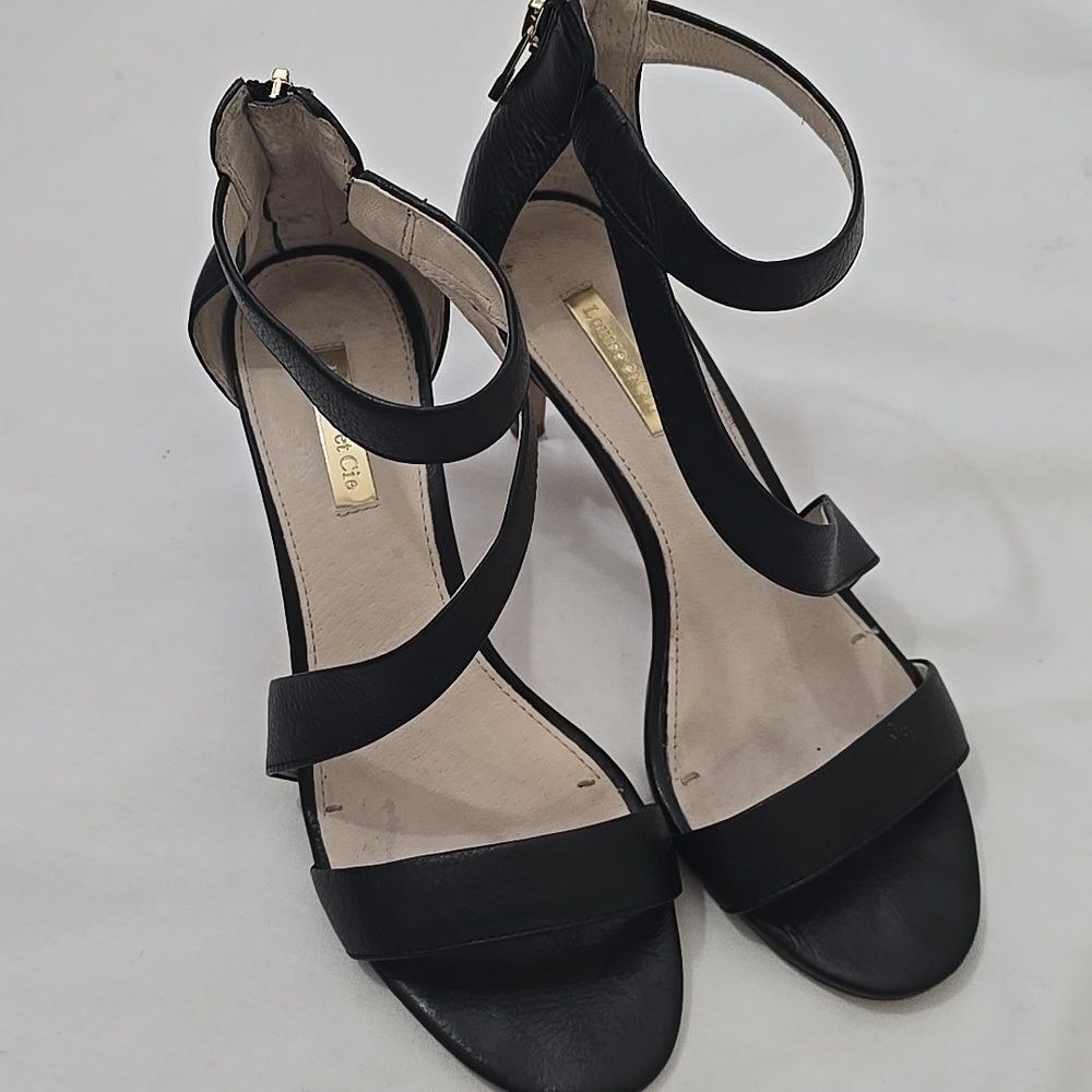 Louise et Cie Lo-Hilio Black‎ Leather Sandals/Pumps size 7.5